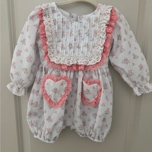 Floral Pink and White Kids Bodysuit